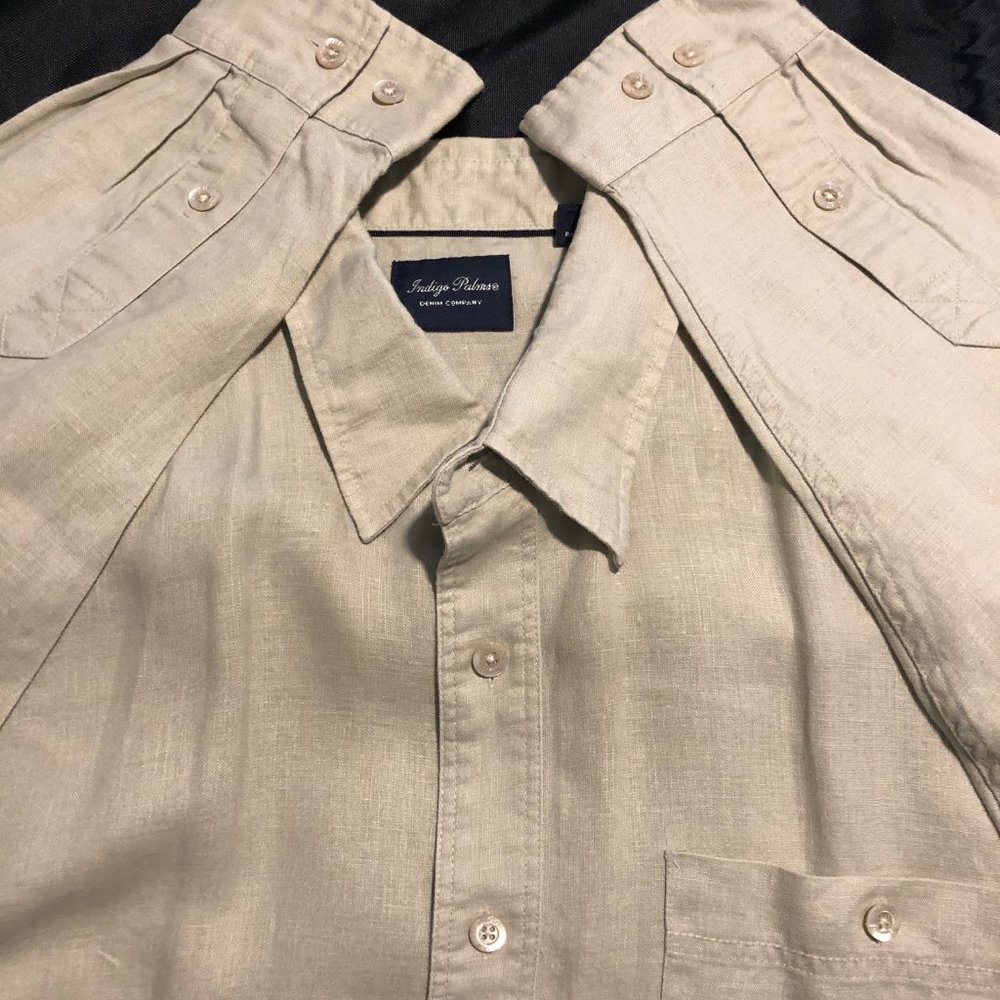 INDIGO PALMS men's XL linen shirt